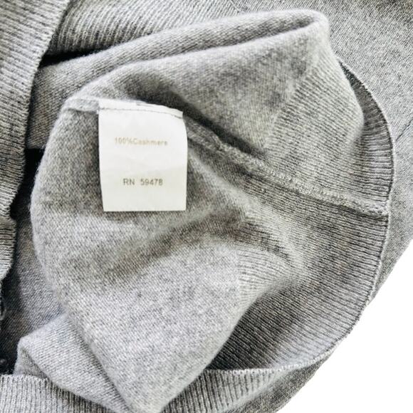 Mantovani Studio Men's Cashmere V-Neck Sweater Pullover Grey Size Medium - Picture 4 of 6